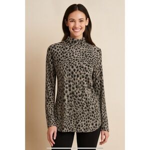 J. MCLAUGHLIN NORA TOP L TURTLENECK LIGHTWEIGHT STRETCHY LAYER UP OFFICE SPORTY